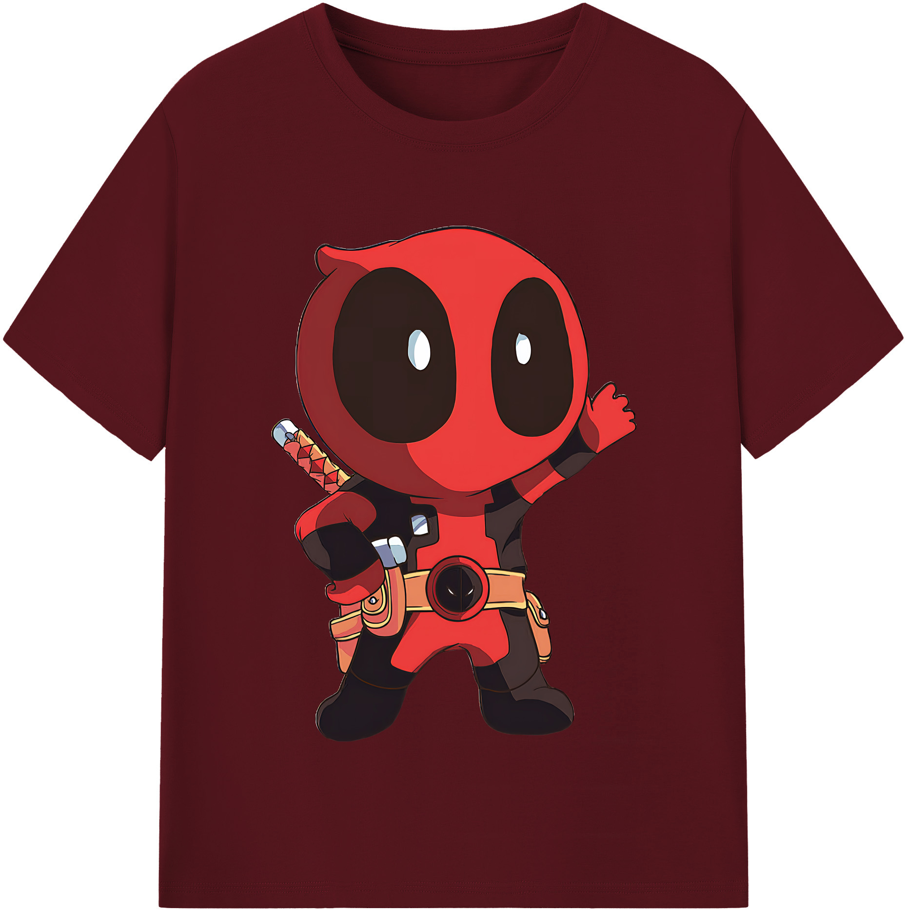 （画像用） Deadpool デッドプール 綿100％半袖Tシャツ（フロントプリント）